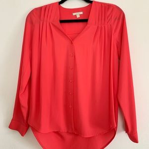 Pleione Pink Button Down Blouse